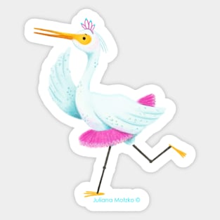 Egret Ballerina Sticker